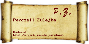 Perczell Zulejka névjegykártya